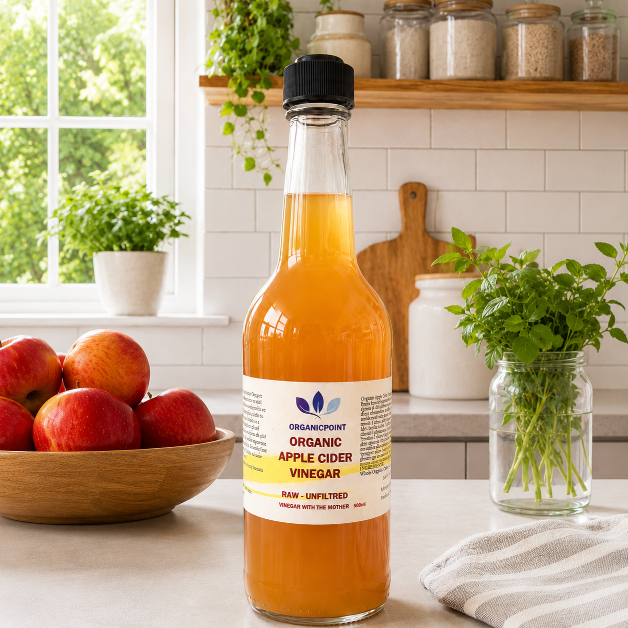 ORGANIC  Apple Cider Vinegar, unpasteurized, raw