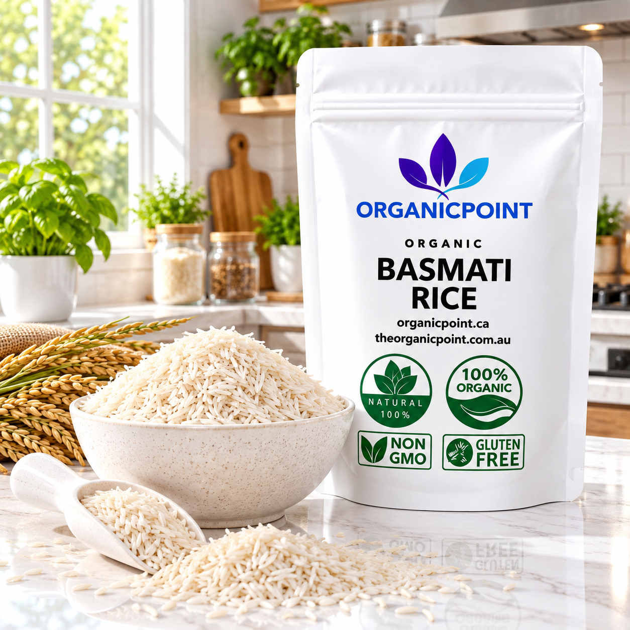 Organic Basmati Rice, White, Imported