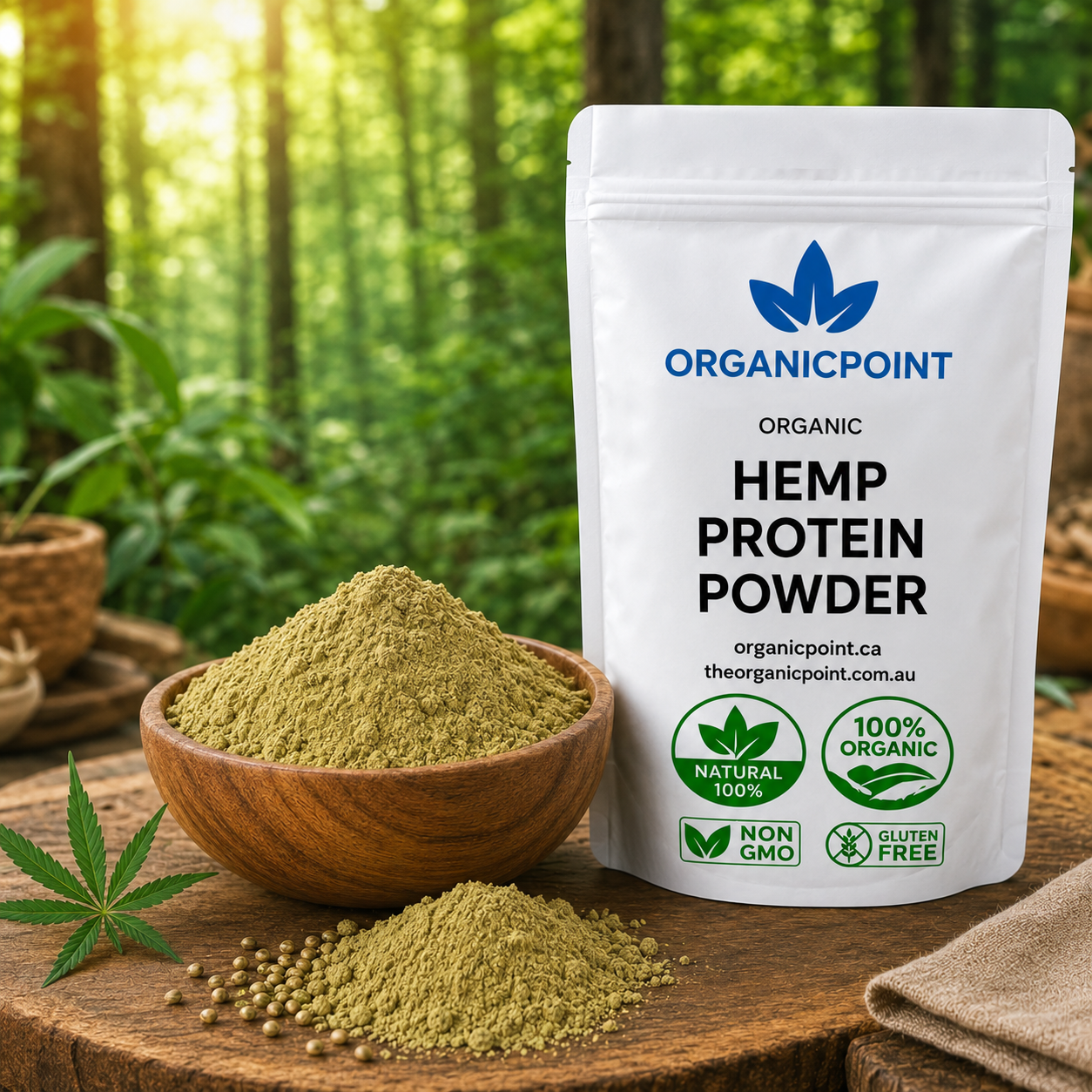 ORGANIC HEMP PROTEIN POWDER, 50% protein
