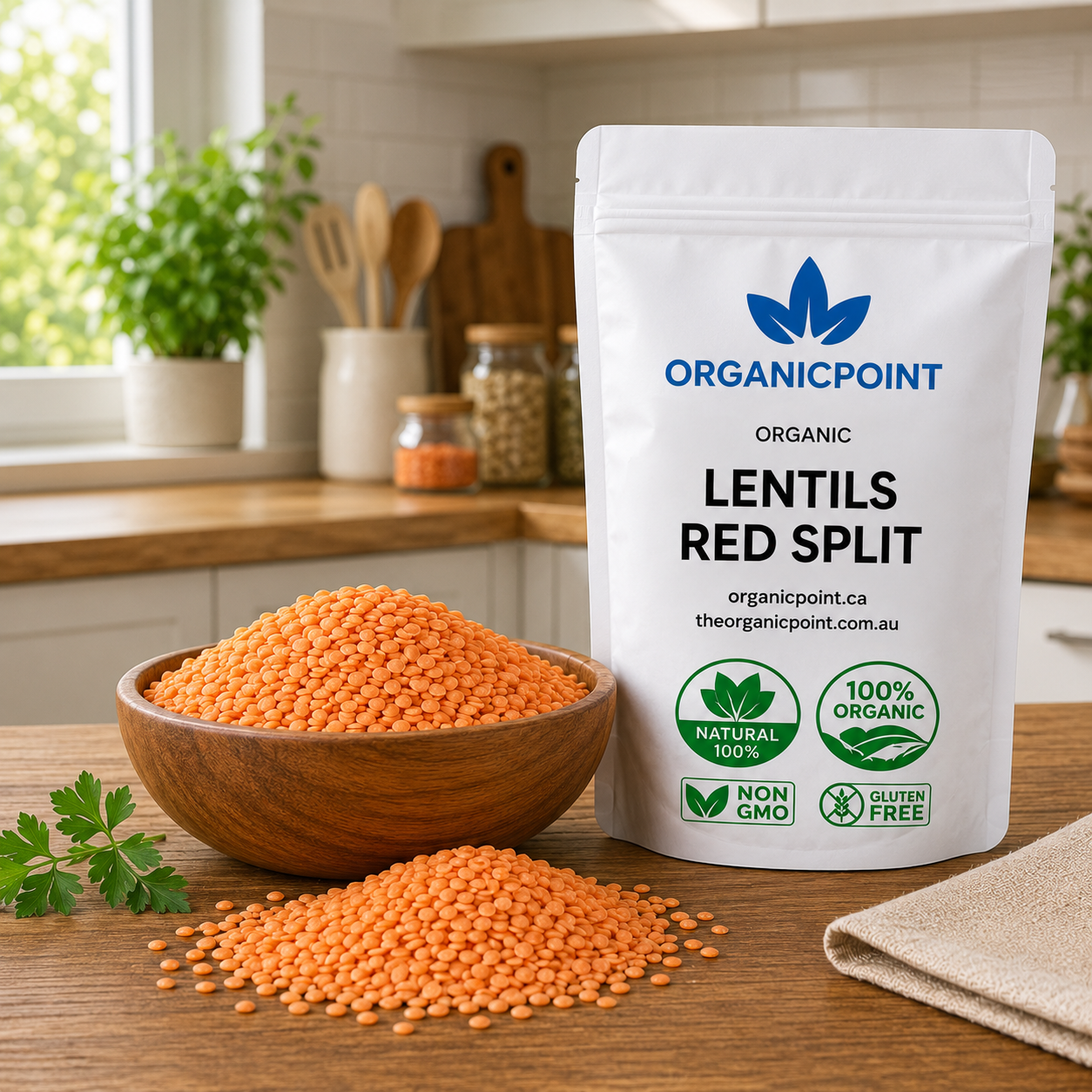 Organic Lentils Red Split