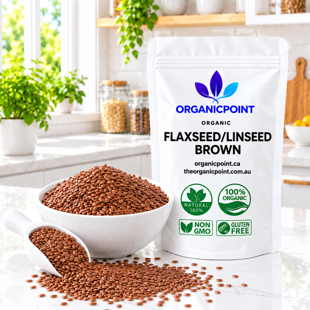 Organic Flaxseeds Brown