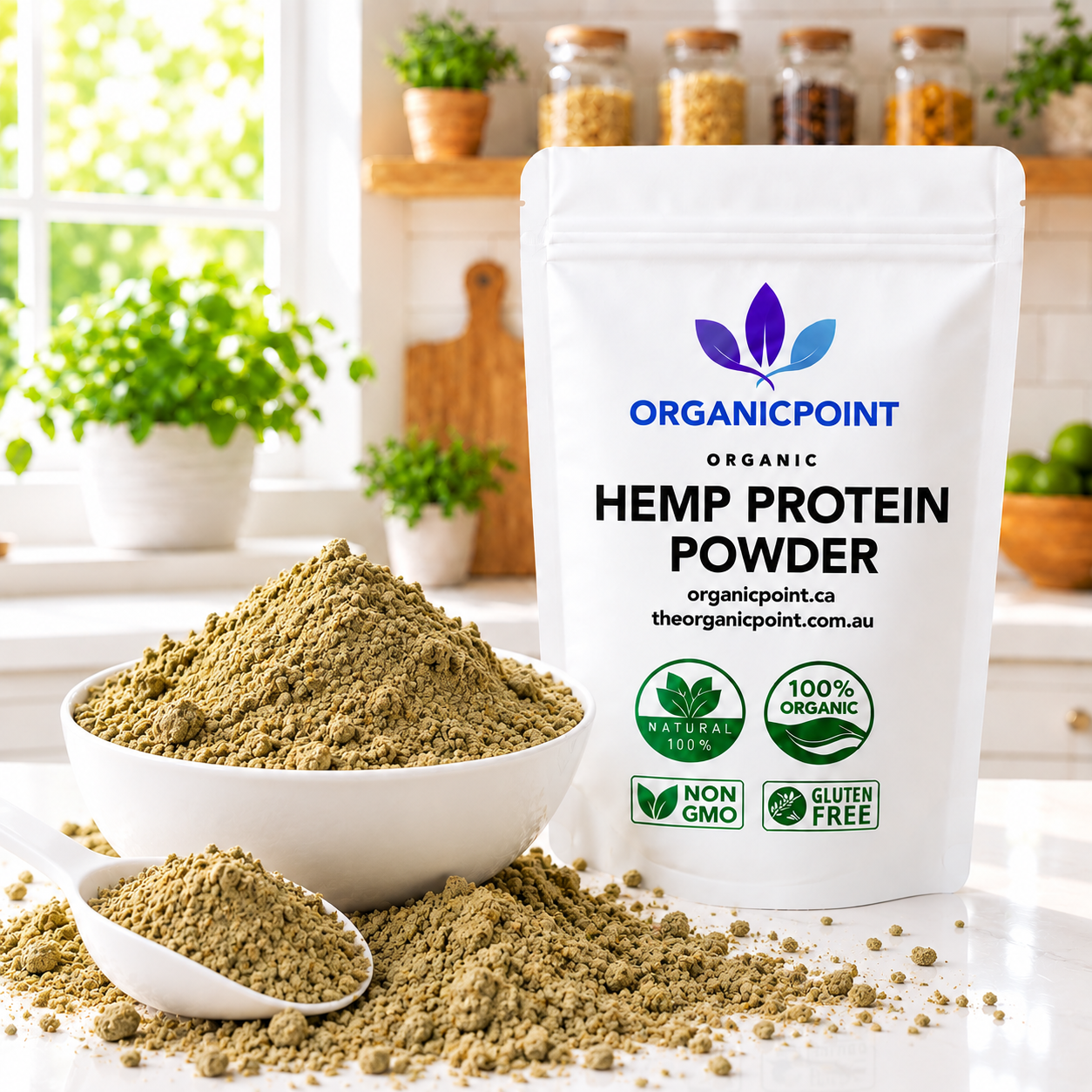 ORGANIC HEMP PROTEIN POWDER, 50% protein