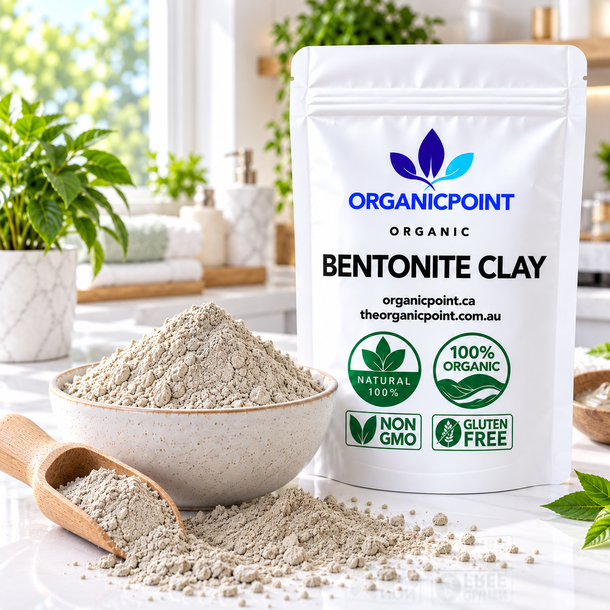 Organic Calcium Bentonite Clay, fine powder