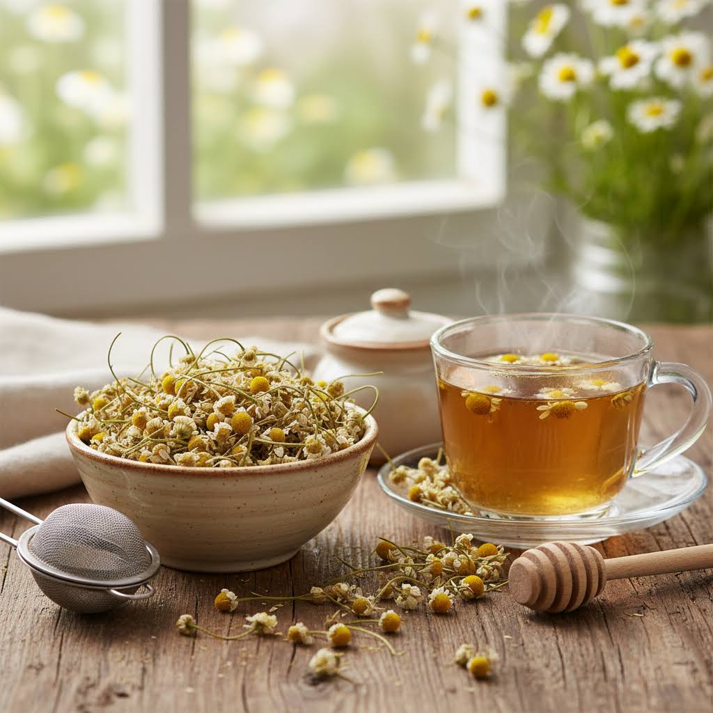 Organic Chamomile Flowers Tea Premium, Whole