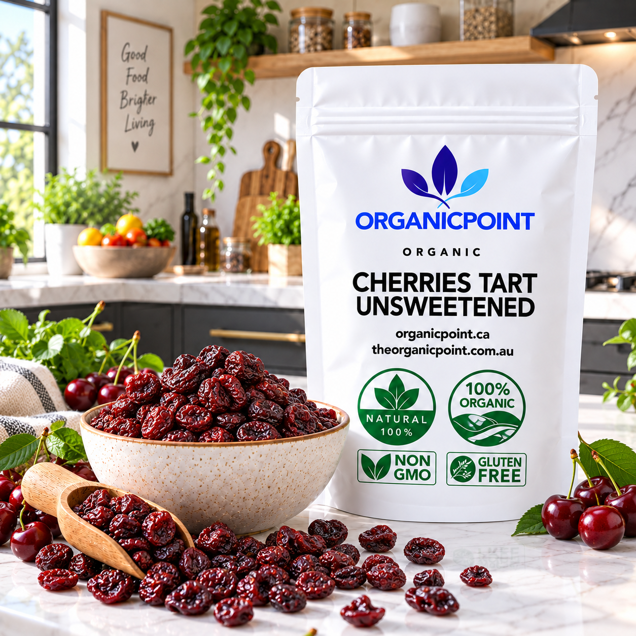 Organic Cherries, Tart, Unsweetened
