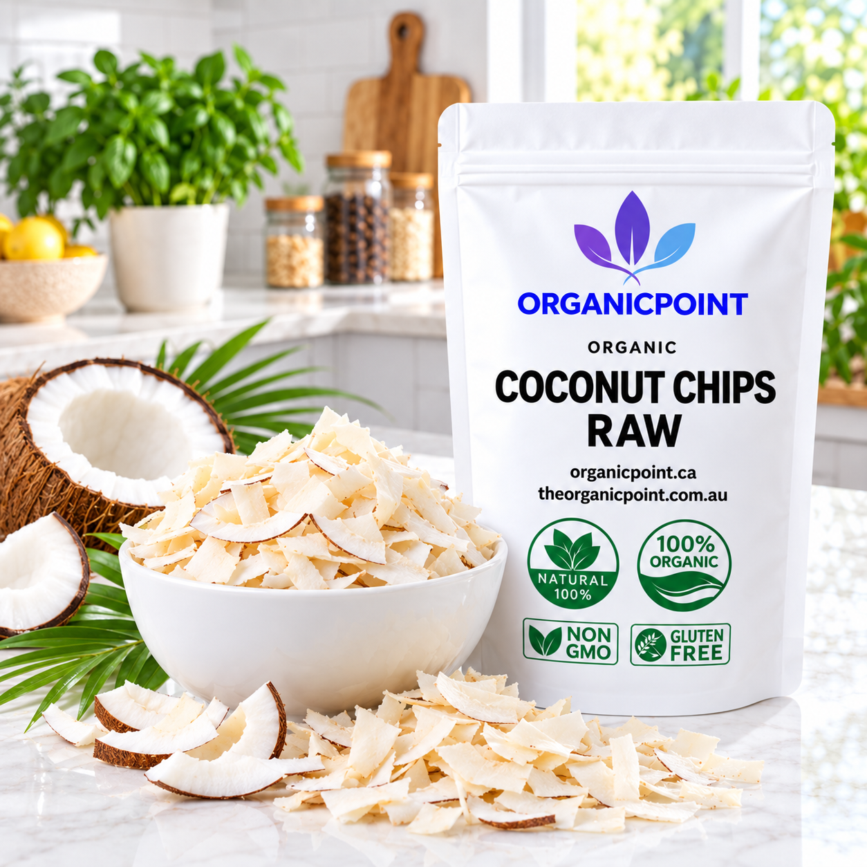 Organic Coconut Chips, Raw