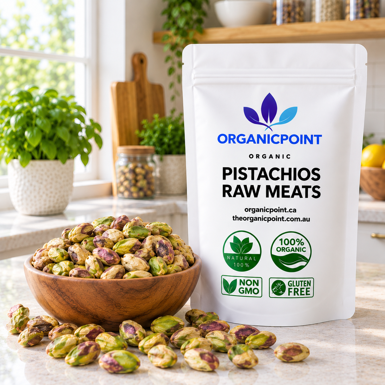 Organic Pistachios, Raw, Meats