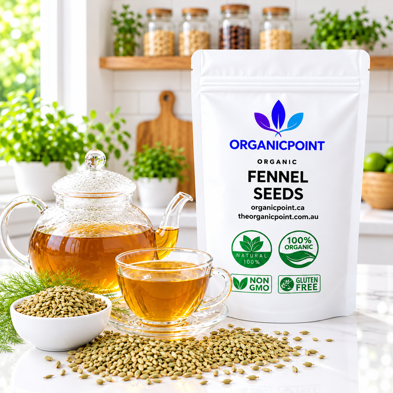Organic Fennel Seeds, Whole
