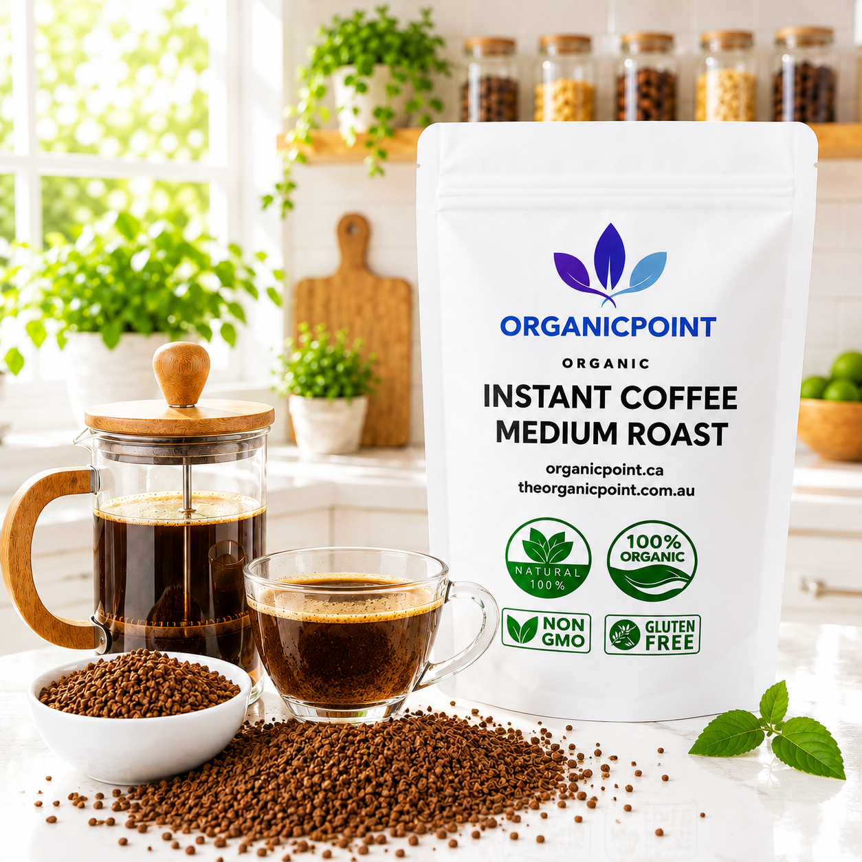 Organic Instant Coffee, Medium Roast