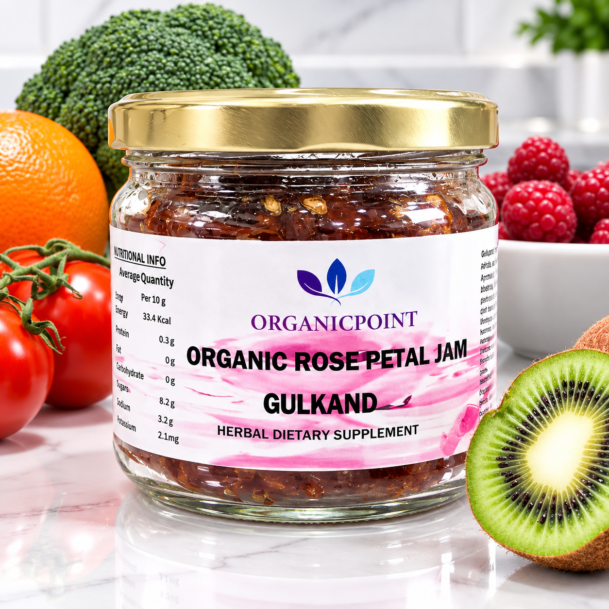 ORGANIC ROSE PETAL JAM GULKAND 150g