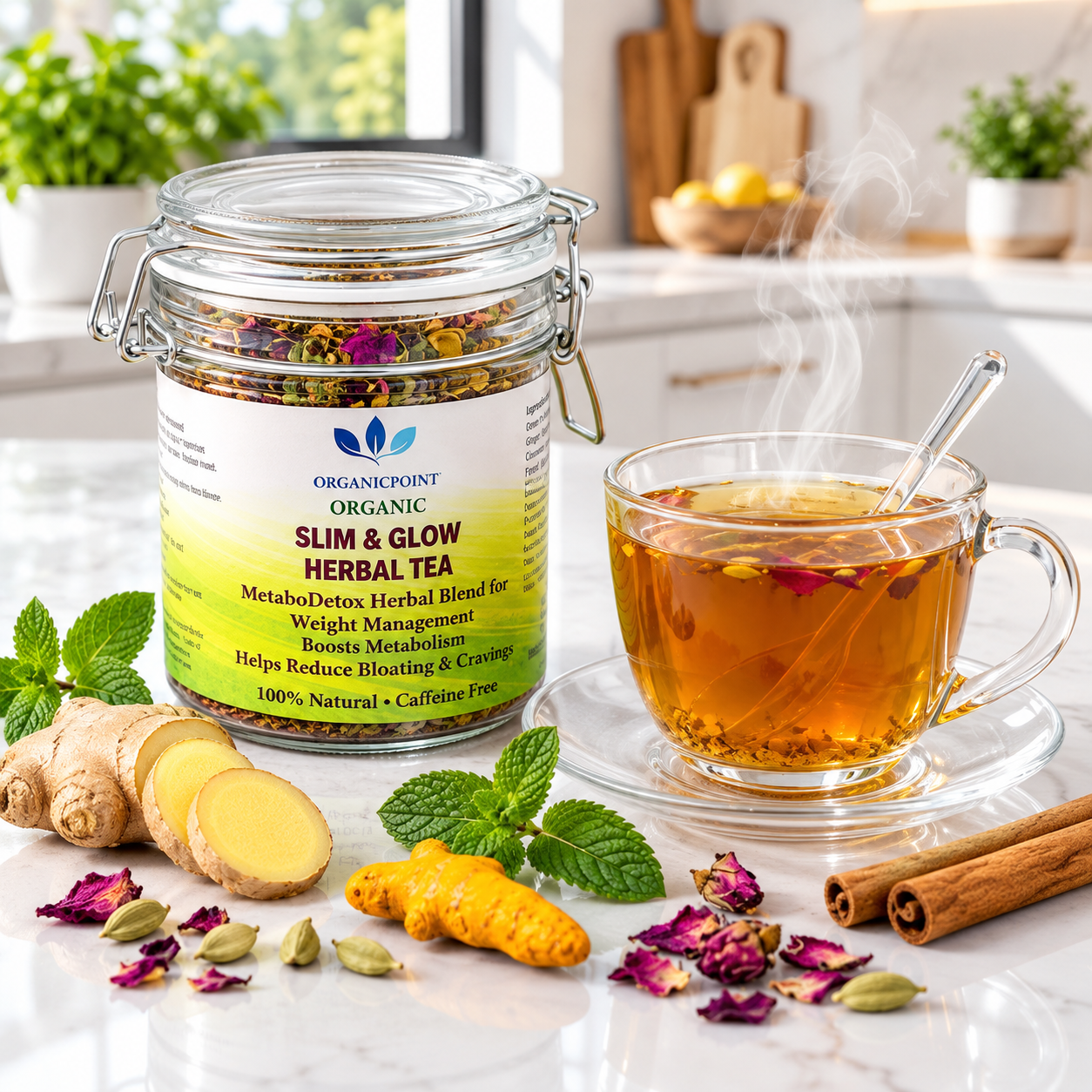 ORGANIC SLIM & GLOW HERBAL TEA  100g