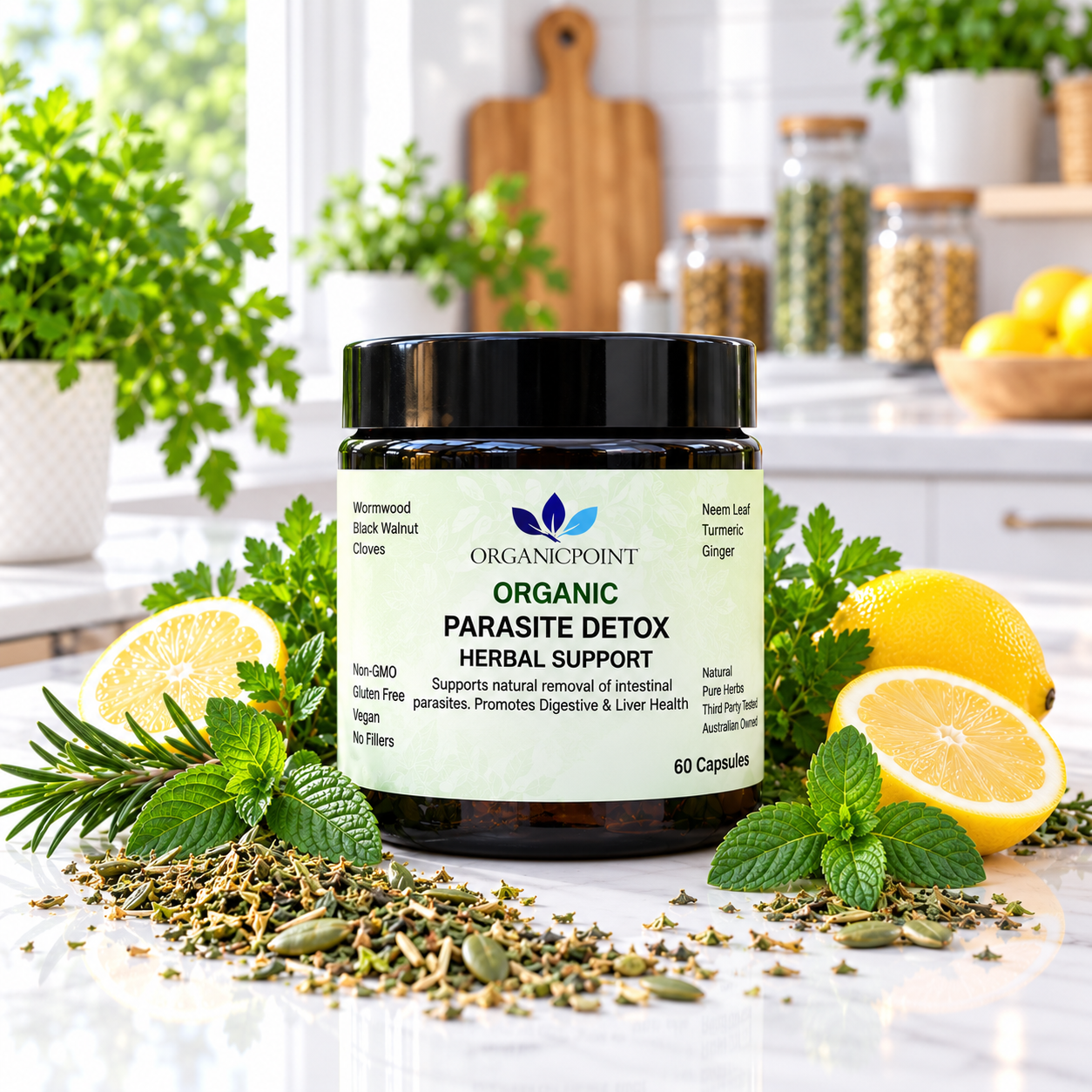 ORGANIC PARASITE DETOX  HERBAL SUPPORT